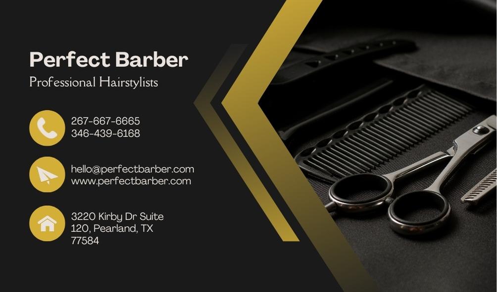 Perfect Barber business card back 1