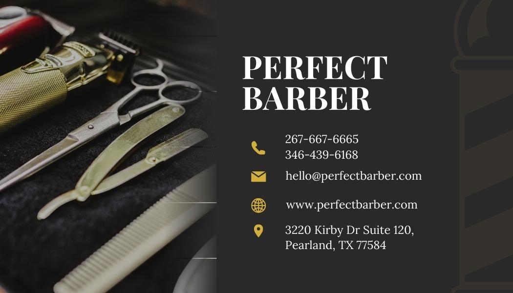Perfect Barber business card back 3