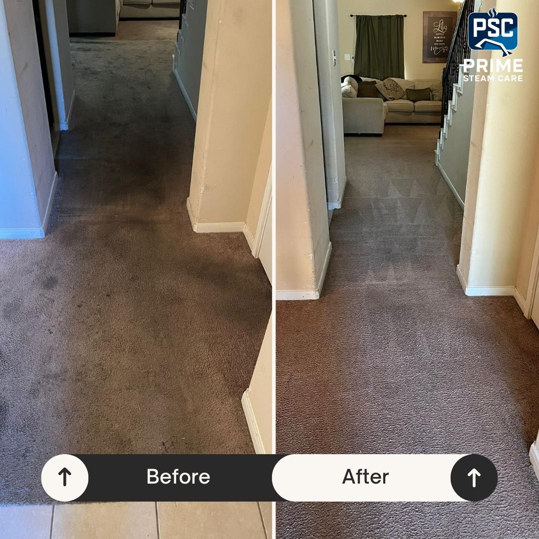 Prime Steam Care before and after visual 1